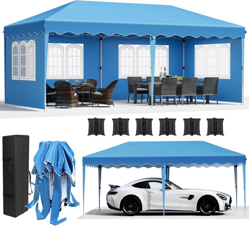 Gazebo pieghevole 3x6 - pieghevole, con