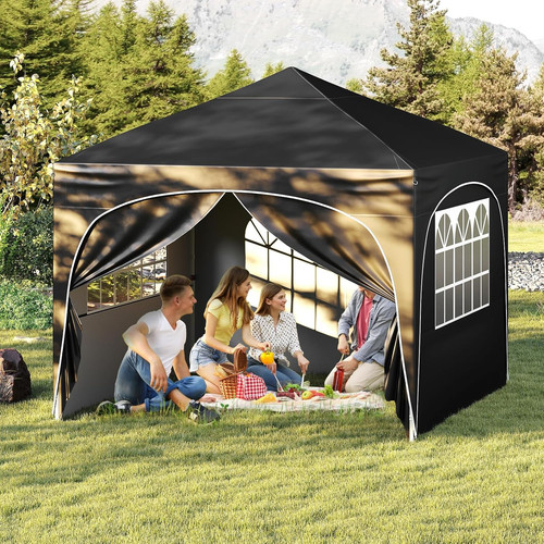 Gazebo pieghevole 3x3m con - 3x3m, 4